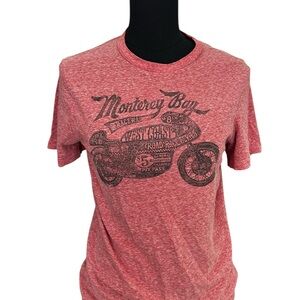 Monterey Bay Heather Red Biker Graphic Tee